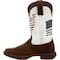 Durango Women's Western Boot, 9 M, Leather, 11 in H, Bay Brown/White DRD0394 - alternate 3